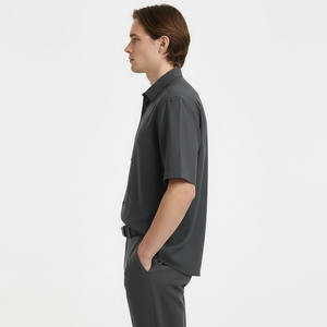 Chemise habillée en bambou pour homme, coupe décontractée, manches courtes, écologique, formelle, personnalisée - Product Image 3