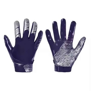 Gants de football américain pour receveur, légers, à doigts entiers, avec logo personnalisé imprimé, design optimal, et poignées respirantes. - Product Image 2