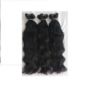 100% Raw Cambodian Natural Wavy Indian Temple Single Drawn 8" To 30"Available In Stock Thick Density Cuticle Aligned Hair Bundle