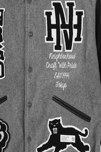 Veste universitaire imprimée typographie à manches en cuir pour hommes Letterman College Baseball Bomber Jacket Vente en gros - Product Image 4