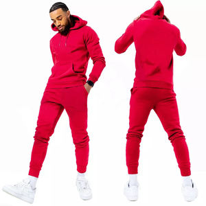 Alta calidad para hombre entrenamiento Fitness gimnasio deportes traje chándal diseño personalizado pantalones dos piezas conjunto Jogging chándal para hombres - Product Image 5