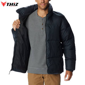 Gran oferta, chaqueta acolchada de invierno ligera personalizable para hombre, cuello con capucha relleno de plumón de alta calidad para uso en exteriores - Product Image 4