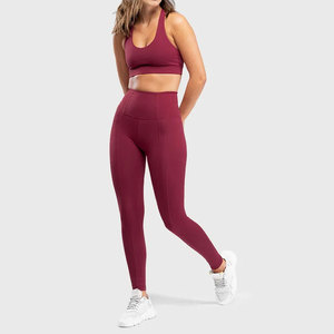 Top vente femmes Compression ensemble doux respirant jambières d'entraînement avec tenue de soutien-gorge de sport sans couture pour l'entraînement et les vêtements de Yoga - Product Image 1