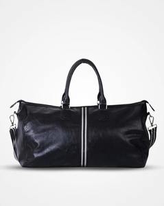 Sac de voyage en cuir véritable noir résistant à l'eau pour homme, sac de week-end de luxe, sac de voyage pour la nuit, sac de sport, sac de gym, sac fourre-tout 15 pouces USA - Product Image 1