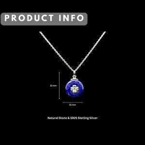 Colgante Simbólico de Trébol de Cuatro Hojas en Plata 925 |   Calcedonia Natural y Tsavorita |   Joyería Personalizada OEM |   Cantidad mínima de pedido: 1 pieza - Product Image 2