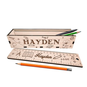 Custom Laser <b>Engraved</b> <b>Wooden</b> <b>Pen</b> Holder - Organize & Professionalize Your Workspace Expressing Your Unique Style - Product Image 5