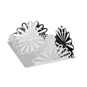 Luxury Steel Silver Floral Design Napkin <b>Holder</b> High Quality <b>Tissue</b> Organizer Stand For Home <b>Kitchen</b> Dining And Restaurant - Product Image 2