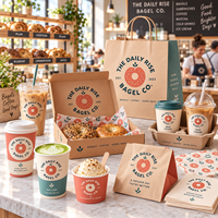 Gobelets en papier AT PACK pour matcha avec impression de logo personnalisé, gobelets jetables pour matcha, gobelets en plastique et fournitures d'emballage pour café