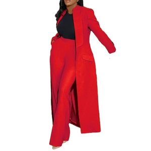 Haute qualité dames costumes vêtements de bureau tenues pour femmes pantalons + Long Blazer ensemble deux pièces costumes formels ensemble pour les femmes 2026 - Product Image 4