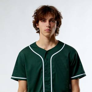 Maillot de baseball en maille pour hommes avec logo personnalisé-Parfait pour les uniformes d'équipe, les sports et les vêtements décontractés - Product Image 4