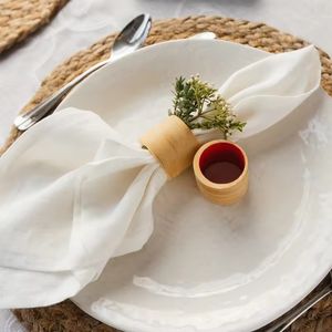 แหวนผ้าเช็ดปากไม้ดีไซน์สวยงาม ราคาขายส่ง ของตกแต่งครัว งานปาร์ตี้ งานวันเกิด งานฝีมือ - Product Image 1