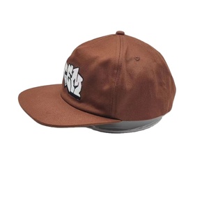 Gorro de 6 paneles con logotipo bordado personalizado, gorras de béisbol estructuradas de algodón bordadas planas blancas, gorra de camionero con panel de malla - Product Image 5