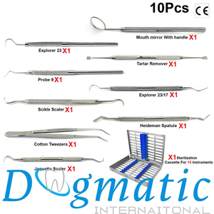 Kit de Examen de Higiene Dental, Removedor de Sarro, Cálculos y Placa, Instrumento de Relleno Dental Reutilizable de Acero Inoxidable - Product Image 3