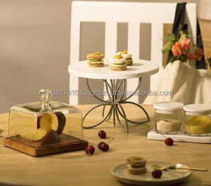 Wholesale Luxurious and Best Quality Metal Latest <b>Marble</b> Design <b>Cake</b> <b>Stand</b> With Premium Quality Finishing Pedestal - Product Image 3