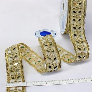 Encaje de Algodón Premium Ecológico con Bordado de Espejo para Manualidades, Uso en Prendas y Bolsos, Venta al por Mayor, Encaje Bordado de Espejo de Confianza - Product Image 4