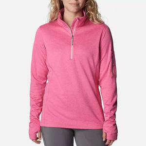 OEM ระเหิดพิมพ์ทําเองผู้หญิงซิปเนื้อ Top ใหม่ปกติ Fit ผู้หญิงสไตล์ครึ่ง Zip เสื้อ - Product Image 1