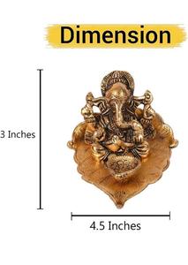 Nouvelle Bonne Chance Décoratif Or Antique Ganpati bappa Terrarium centre de table pièce d'exposition articles polyvalents - Product Image 2