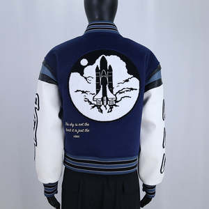 Veste universitaire en chenille de haute qualité, tendance, streetwear, vente chaude, style cool, patchs en laine, vestes d'hiver pour hommes - Product Image 3