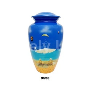 โกศใส่เถ้ากระดูกสำหรับผู้ใหญ่ทำจากอะลูมิเนียมชายหาดสีน้ำเงินสำหรับใส่เถ้ากระดูกของมนุษย์ - Product Image 1