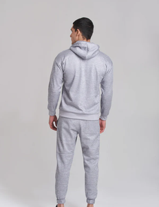 Ensemble de survêtement 2 pièces pour homme, sweat-shirt et jogging, ensemble confortable gris pour toutes les saisons, style axé sur le confort pour une vie active - Product Image 2