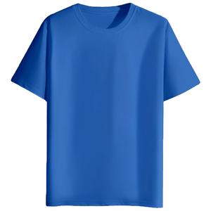 T-shirt décontracté à manches courtes surdimensionné pour hommes grandes tailles, 100 % coton biologique respirant et écologique, 220 g, personnalisable - Product Image 1