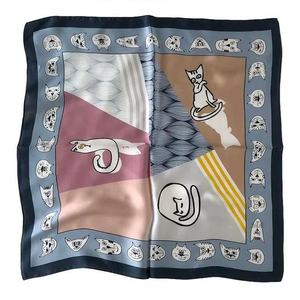 Tela de Pañuelo Cuadrado Estampada Personalizada de Alta Calidad con Servicio de Etiqueta Privada para Promoción Empresarial y Marca - Product Image 5