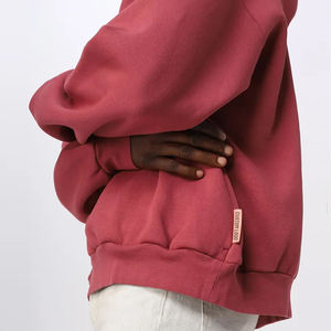 เสื้อมีฮู้ดแบบสวมหัวของผู้ชายผ้าฝ้ายโอเวอร์ไซส์ไหล่ตกน้ำหนักแฟชั่นขนแกะเทอร์รี่ดิจิตอลฤดูหนาว - Product Image 2