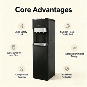 Dispensador de <span class=keywords><strong>Agua</strong></span> Caliente/Frí<span class=keywords><strong>a</strong></span> Eléctrico Vertical con Compresor y Carcasa de Plástico para Hogar y Hotel - Product Image 4