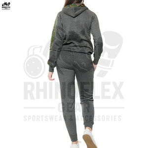 Chándal de mujer personalizado al por mayor, chándal Premium de último diseño para mujer, chándal liso de algodón 100%, conjuntos de Sudadera con capucha - Product Image 6