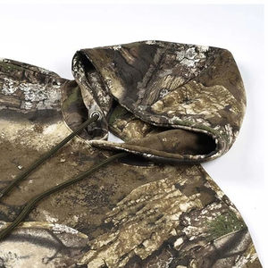 Sudadera con Capucha Personalizada 100% Algodón, Cierre con Estampado en Relieve, Forro, Diseño de Camuflaje para Caza de Invierno, Sudadera con Capucha Lisa Teñida para Caza - Product Image 4
