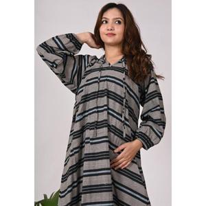 ชุดเดรสผ้าฝ้ายถักมือสไตล์อินเดียสำหรับผู้หญิงชุดเดรสสำหรับงานปาร์ตี้แนวชนเผ่าแขนพองชุดสำหรับฤดูใบไม้ผลิและเทศกาล - Product Image 6