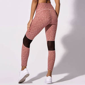 กางเกงโยคะเอวสูงสำหรับผู้หญิงกางเกงเลกกิ้งผ้ายืดสีพื้นแผ่นพลอยเทียมสำหรับวิ่งออกกำลังกายในโรงยิม - Product Image 4