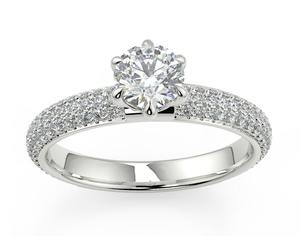 White Round Shape <b>Moissanite</b> Diamond Engagement <b>Moissanite</b> <b>Ring</b> Bridal Jewelry 925 Sterling Silver <b>Ring</b> for Women Gift for her - Product Image 4