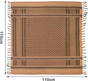 High Quality Pure Cotton Canvas Shemagh Keffiyeh Square Ethnic Outdoor Head Wrap Neck Scarf Solid Customizable Logo Breathable - Product Image 4