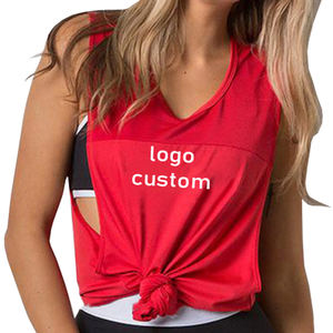 Camiseta sin mangas de gimnasio para mujer OEM al por mayor Fitness Stringer culturismo chaleco transpirable último diseño camiseta de mujer con logotipo personalizado - Product Image 5
