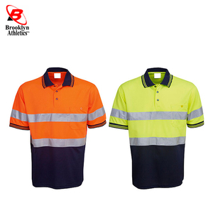 Chemise de travail de travail de polo de sécurité en polycoton haute visibilité couleur florente - Product Image 6
