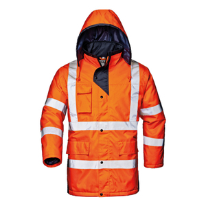 Chaqueta deportiva de seguridad personalizada Hi Viz, capucha, impermeable, reflectante, ropa de seguridad para invierno, cierre de cremallera transpirable de alta visibilidad - Product Image 4