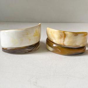 Brazaletes de Cuerno de Búfalo Natural, Joyería Artesanal de Cuerno de Búfalo - Product Image 3
