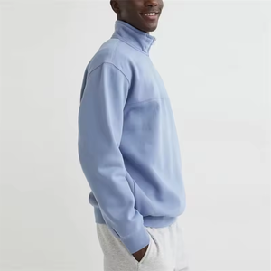 Sudadera con capucha para hombre 14 con logotipo personalizado de alta calidad, jersey de lana y algodón con media cremallera - Product Image 5