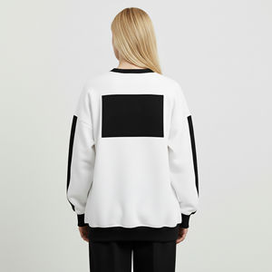 เสื้อสเวตเชิ้ตผู้หญิง ผ้าผสมโพลีเอสเตอร์/คอตตอน รุ่นใหม่ล่าสุด ปี 2025 พิมพ์ลาย DTF ด้านหน้า สไตล์สตรีทแวร์ ใส่สบาย ทรงหลวม สำหรับฤดูหนาว สไตล์ Acid - Product Image 4