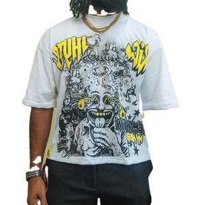 Camisetas Gráficas Estampadas de Streetwear, Camisetas Lisas de Tallas Grandes para Hombre, Camisetas con Lavado Ácido, Camisetas Vintage Personalizadas de Gran Tamaño para Hombre - Product Image 2