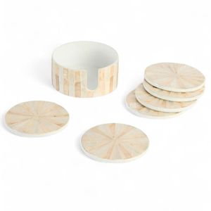 Juego de Posavasos de Nácar de Primera Calidad Diseñado para Servir Bebidas y Decorar Mesas en Espacios Habitables - Product Image 2