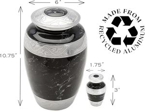 Mosaico de tamaño adulto grande hecho a mano, urna de cremación de vidrio de aluminio, azulejos individuales, entierro aplicado, suministro único para funerales - Product Image 4