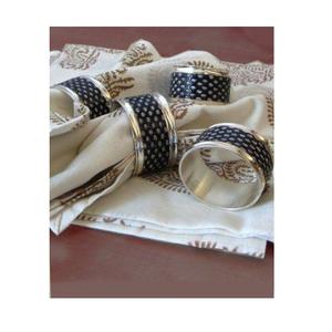 Elegant Gold And Ivory Metal Napkin Rings Carved Golden And Ivory Napkin Ring Holder For wedding And Special Occasions - Product Image 4