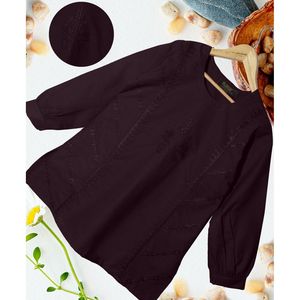 KN QAZYRE ผ้าป๊อปลินวินเทจ EMB เสื้อผ้าลำลองที่ระบายอากาศได้ดีและมีสไตล์ - Product Image 6