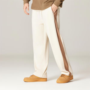 Pantalones de chándal deportivos informales de cintura media-alta Color rayado bordado Jogger Baggy Heavyweight Nylon Cargo Loose Fit Work - Product Image 1