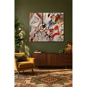 Impression sur toile de formes géométriques et de lignes colorées de Fida Kandinsky - Product Image 3