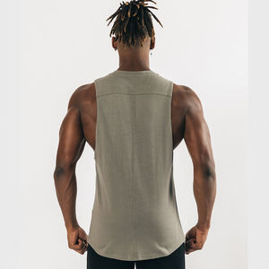 Camisetas sin mangas informales para hombre con talla de logotipo personalizado al por mayor opciones de color personalizables - Product Image 5