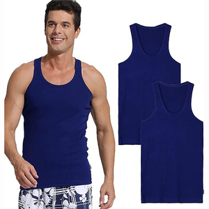 Débardeurs d'entraînement décontractés pour hommes Vêtements de sport d'été sans manches en coton Vêtements de sport personnalisés - Product Image 4