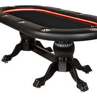 Table de poker pliable personnalisable de luxe moderne Table de poker ovale et carrée portable Design de roulette Table de jeu de casino de la meilleure qualité